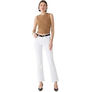 J.Crew 9” Demi Boot Crop Jeans White Denim Size 28 NWT High Rise Stretch